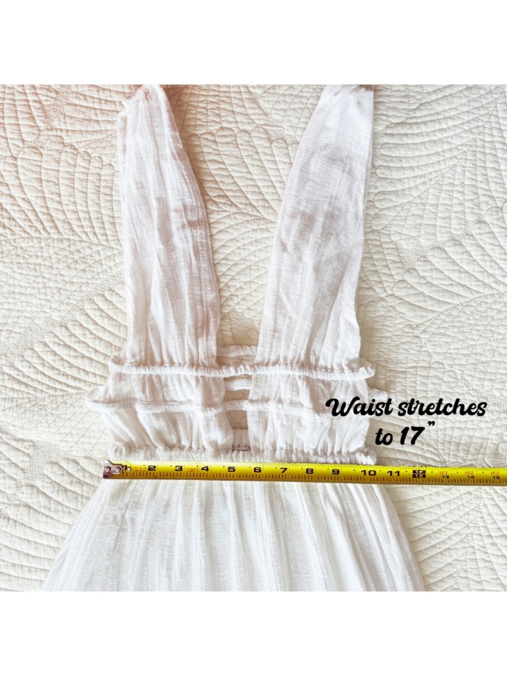 Ethereal White Gauzy Goddess Maxi Dress L*Space Kira Coverup Resortwear Sz S - Picture 14 of 15